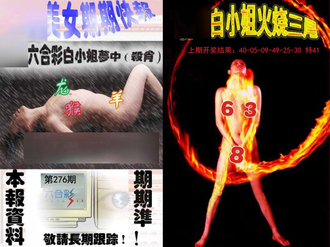 2024276期环球美女特码报