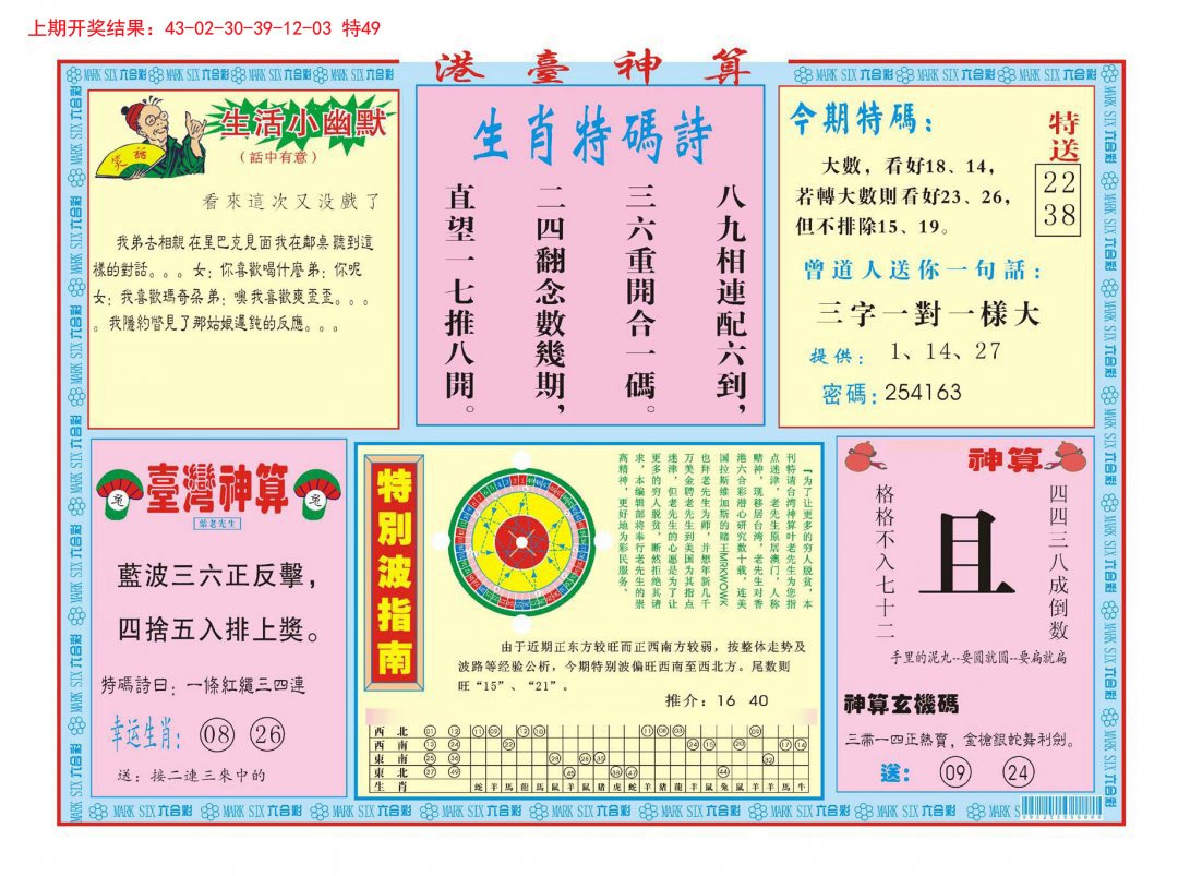 2024298期港台神算B