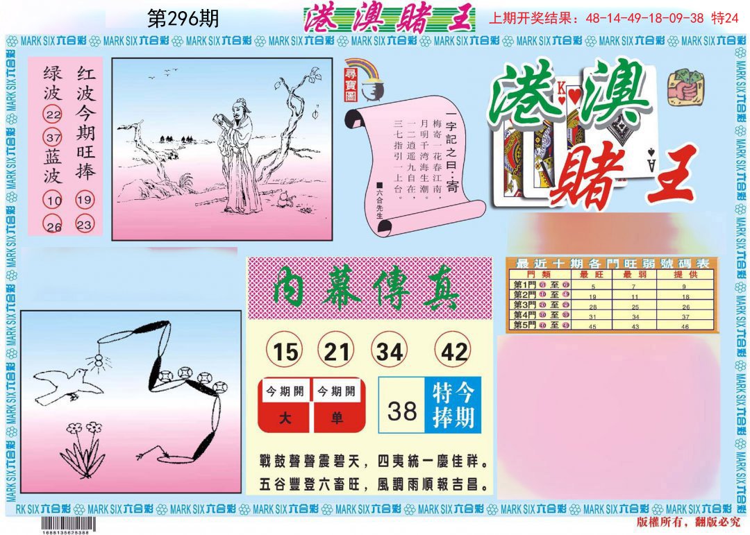 2024296期港澳赌王A