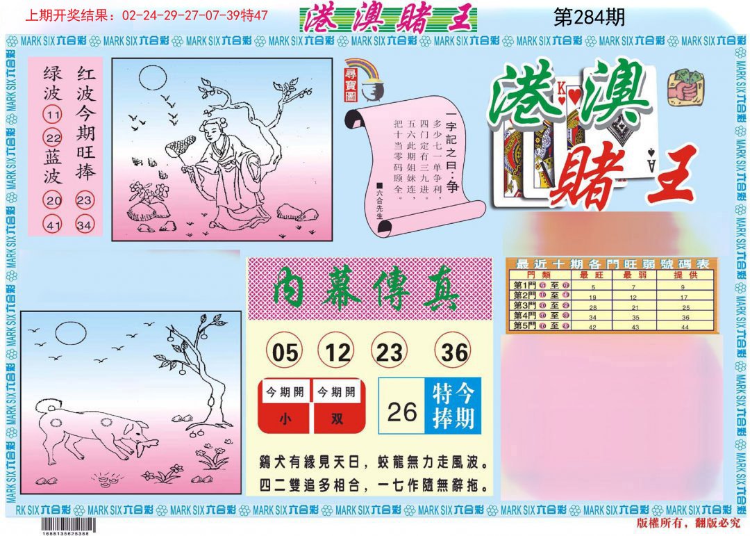 2024284期港澳赌王A