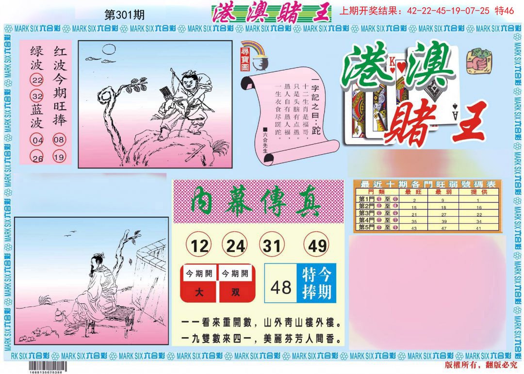 2024301期港澳赌王A