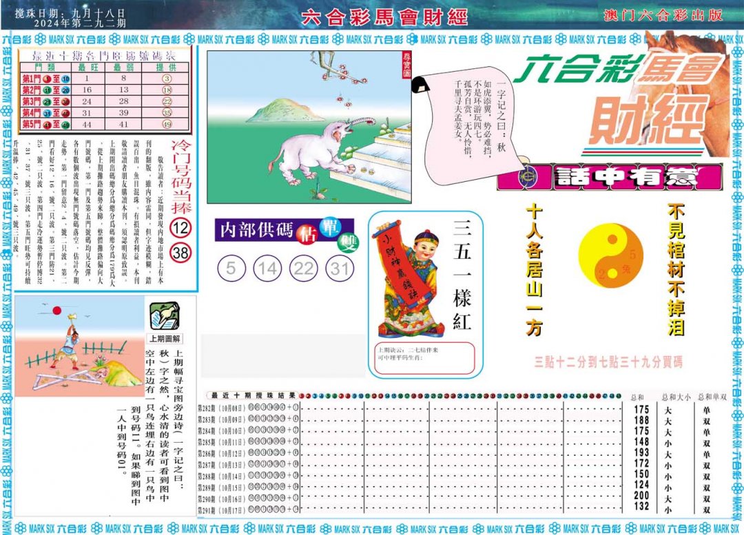 2024292期马会财经A