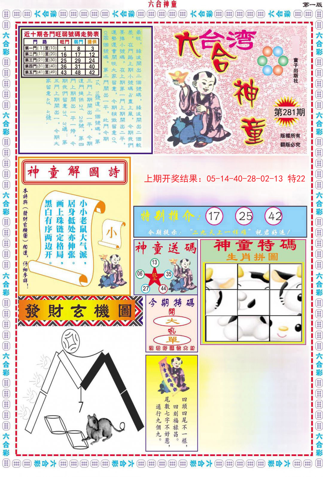 2024281期六合神童A