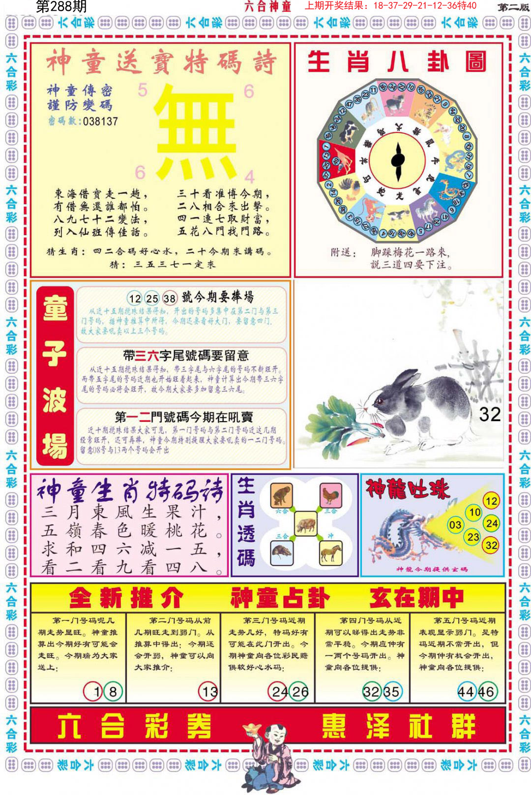 2024288期六合神童B