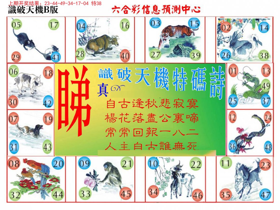 2024304期识破天机B版