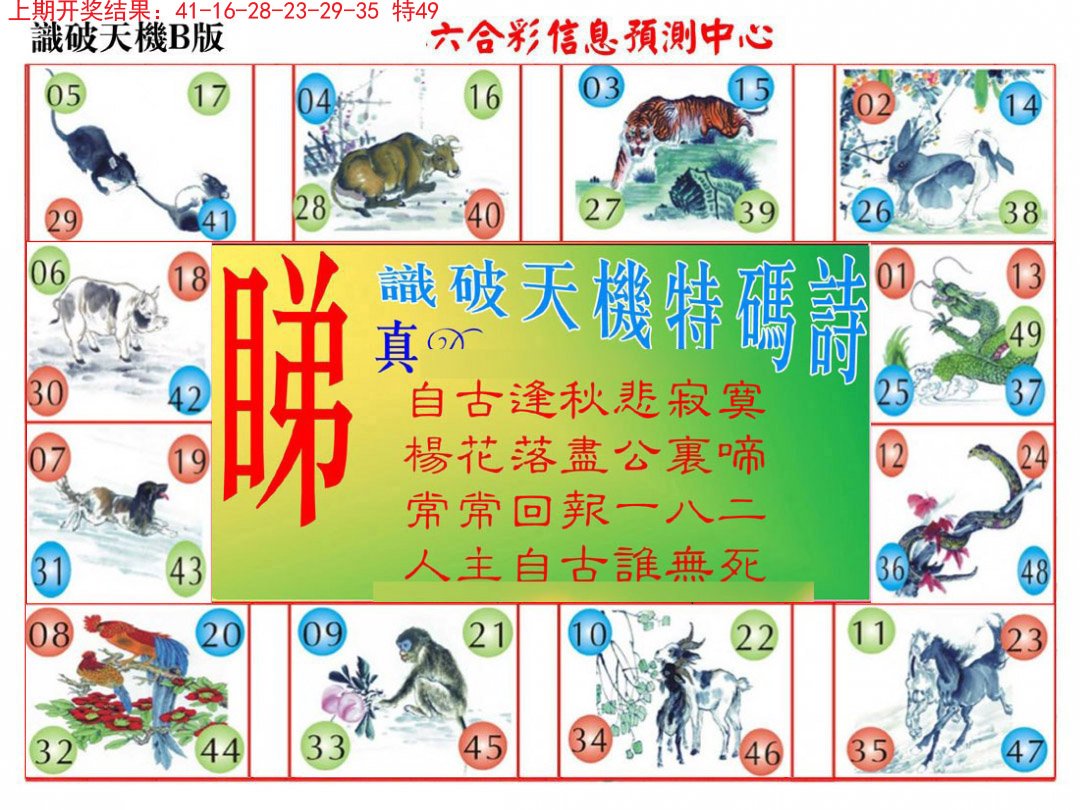 2024275期识破天机B版