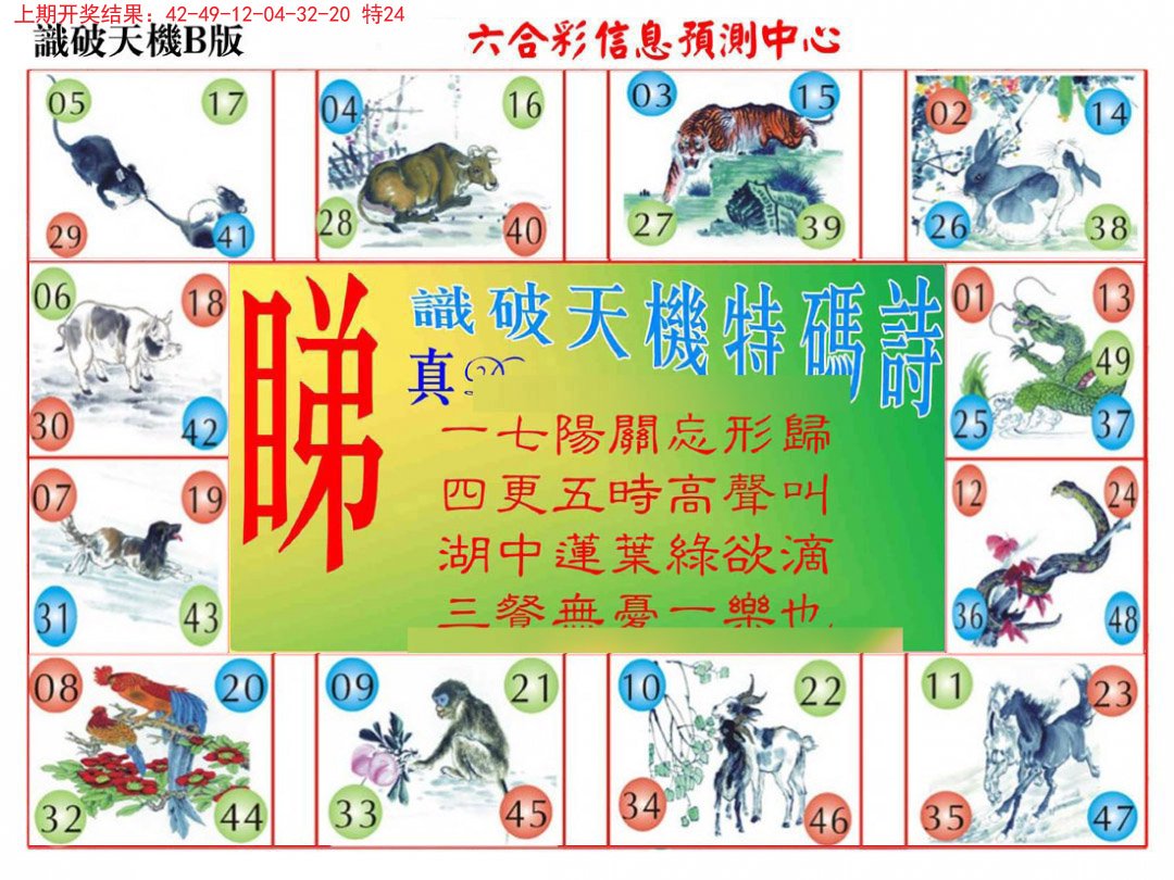 2024303期识破天机B版