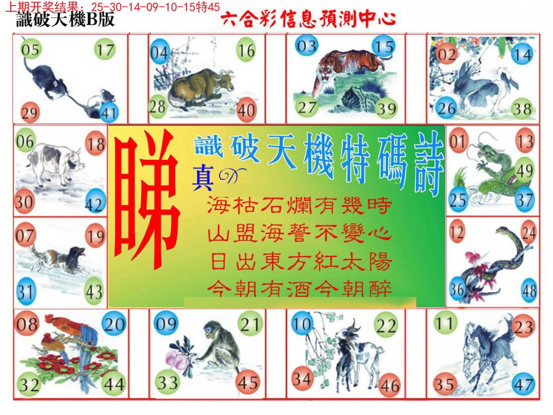 2024287期识破天机B版