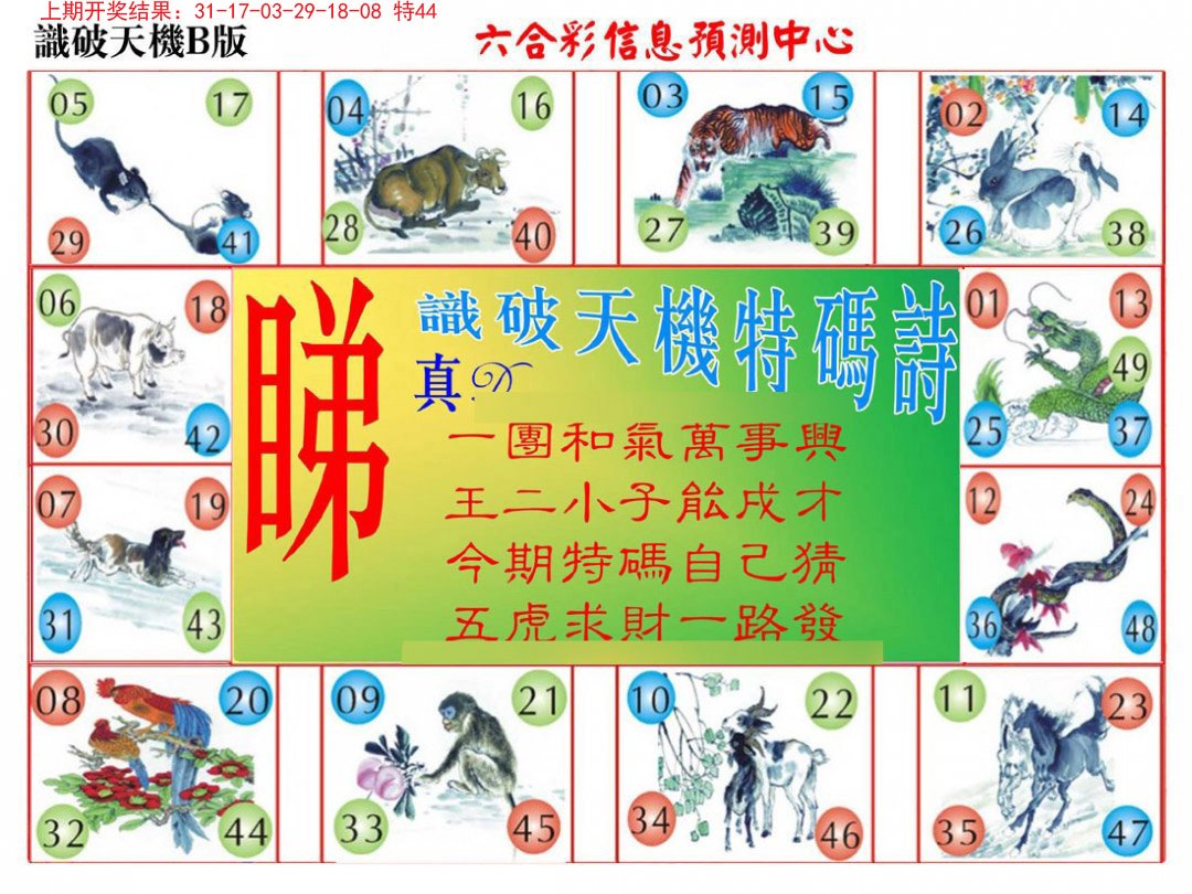 2024299期识破天机B版