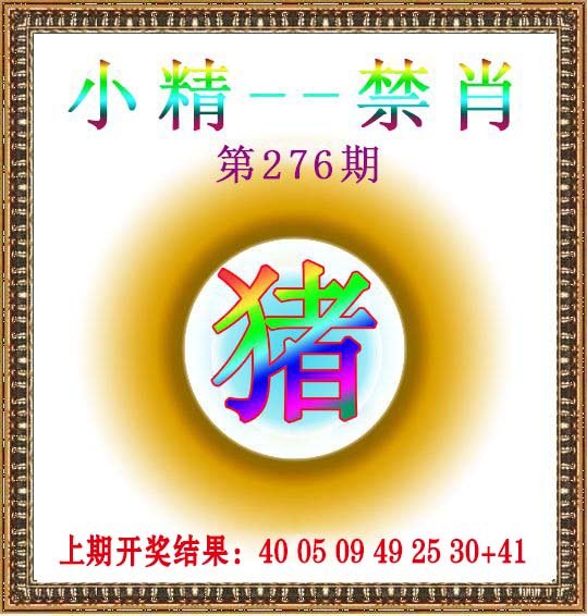 2024276期小精禁肖