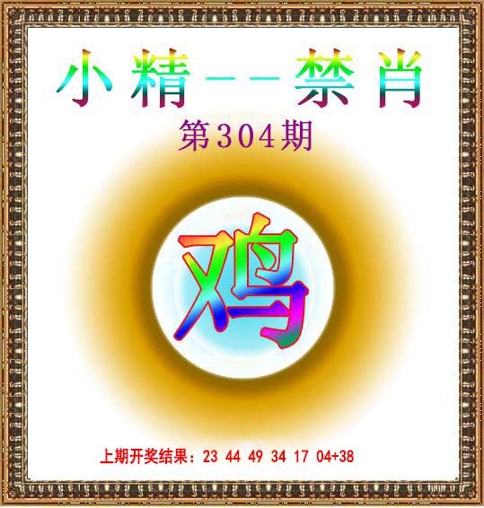2024304期小精禁肖