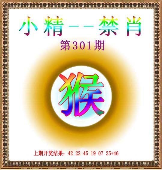 2024301期小精禁肖