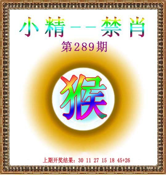 2024289期小精禁肖