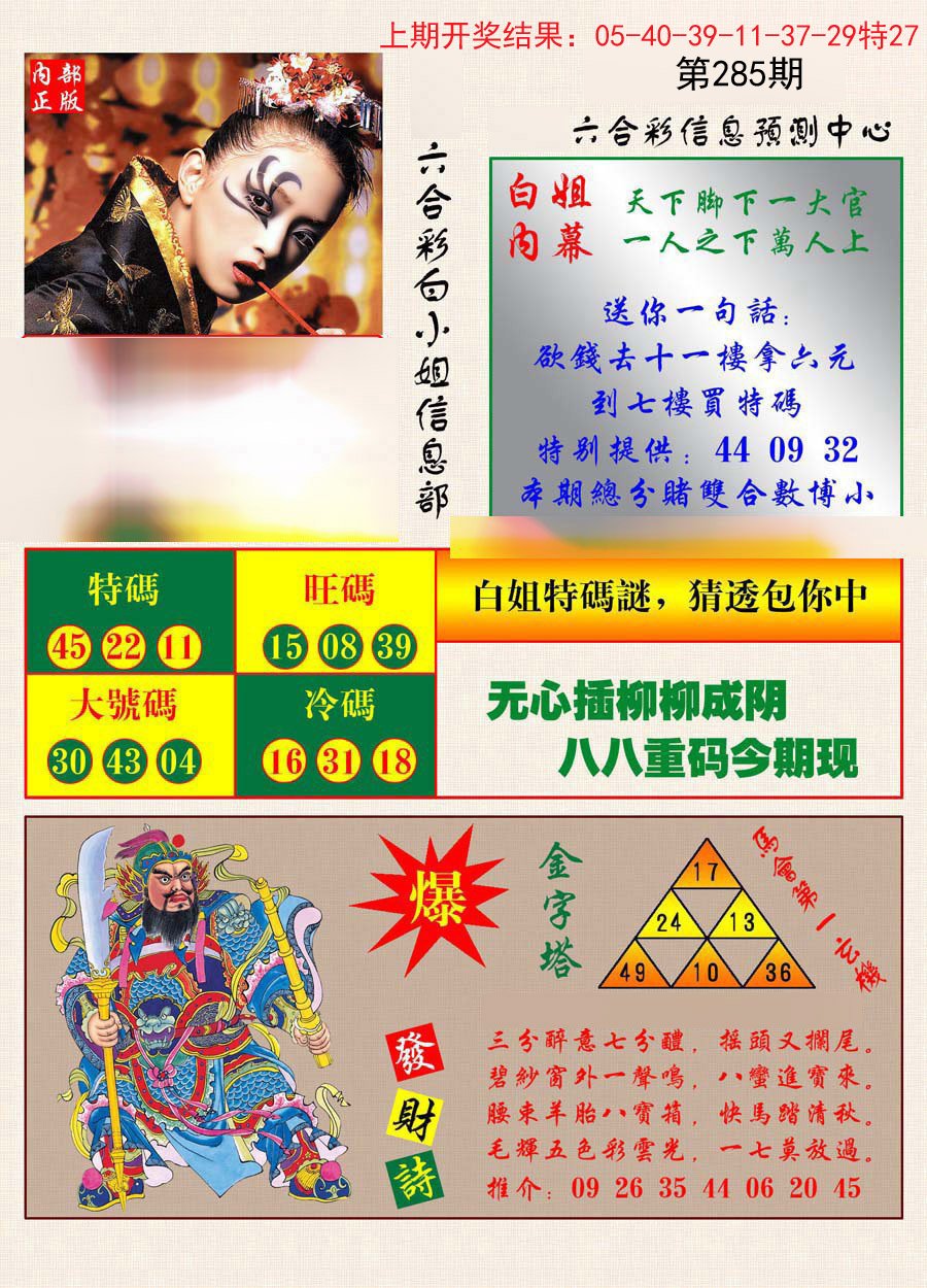 2024285期港彩内幕报