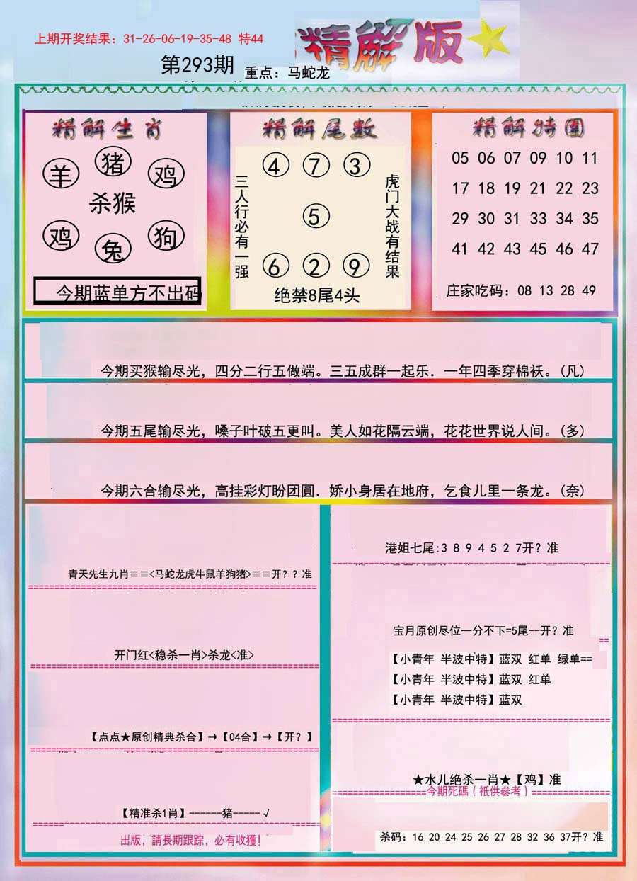 2024293期精解版