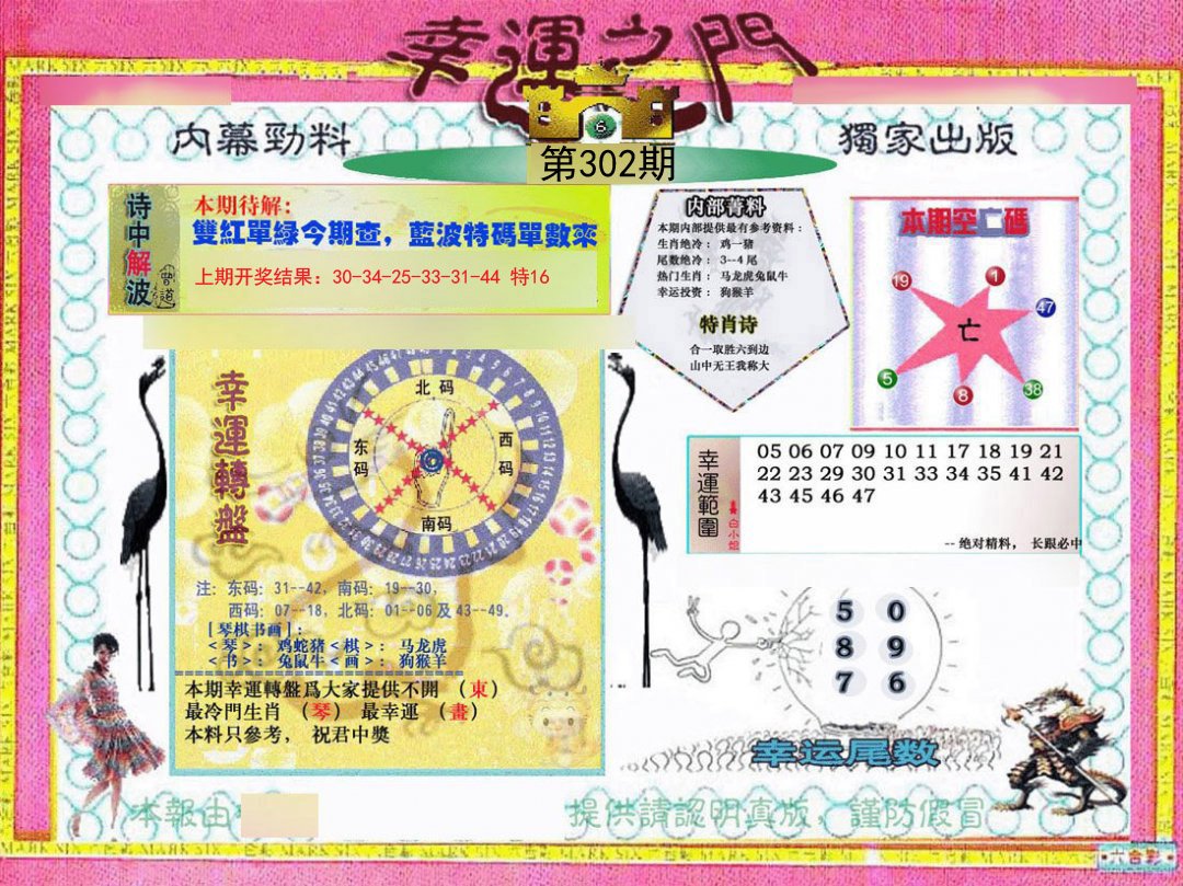 2024302期幸运之门