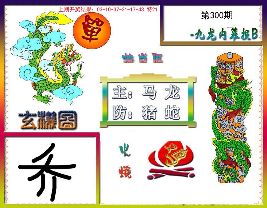 2024300期九龙内幕特肖图B