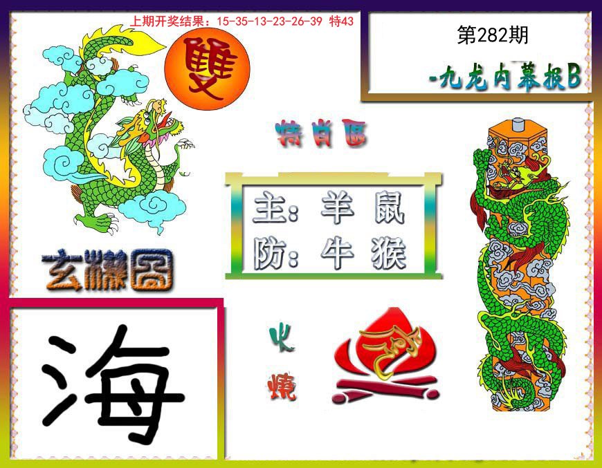 2024282期九龙内幕特肖图B