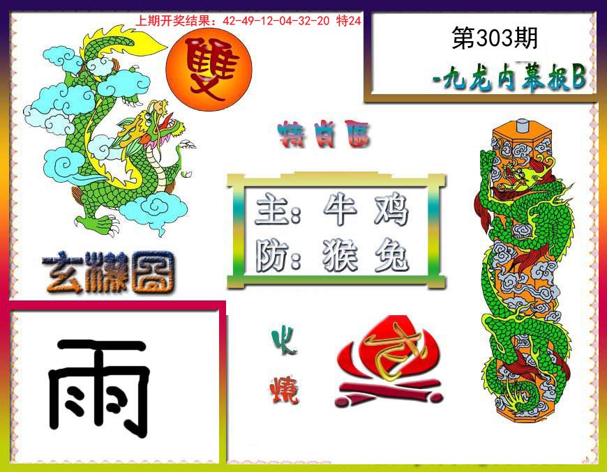 2024303期九龙内幕特肖图B
