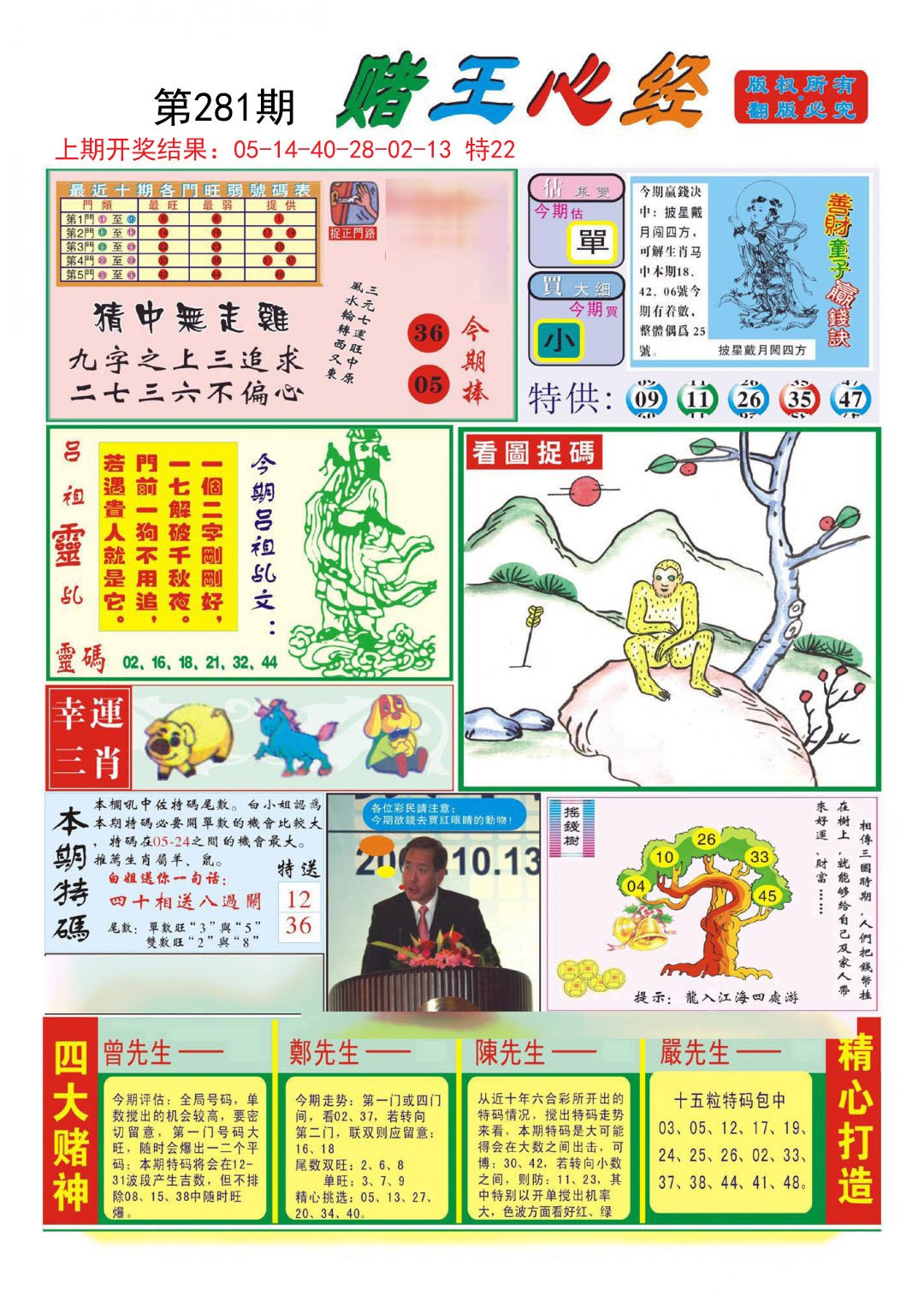2024281期赌王心经