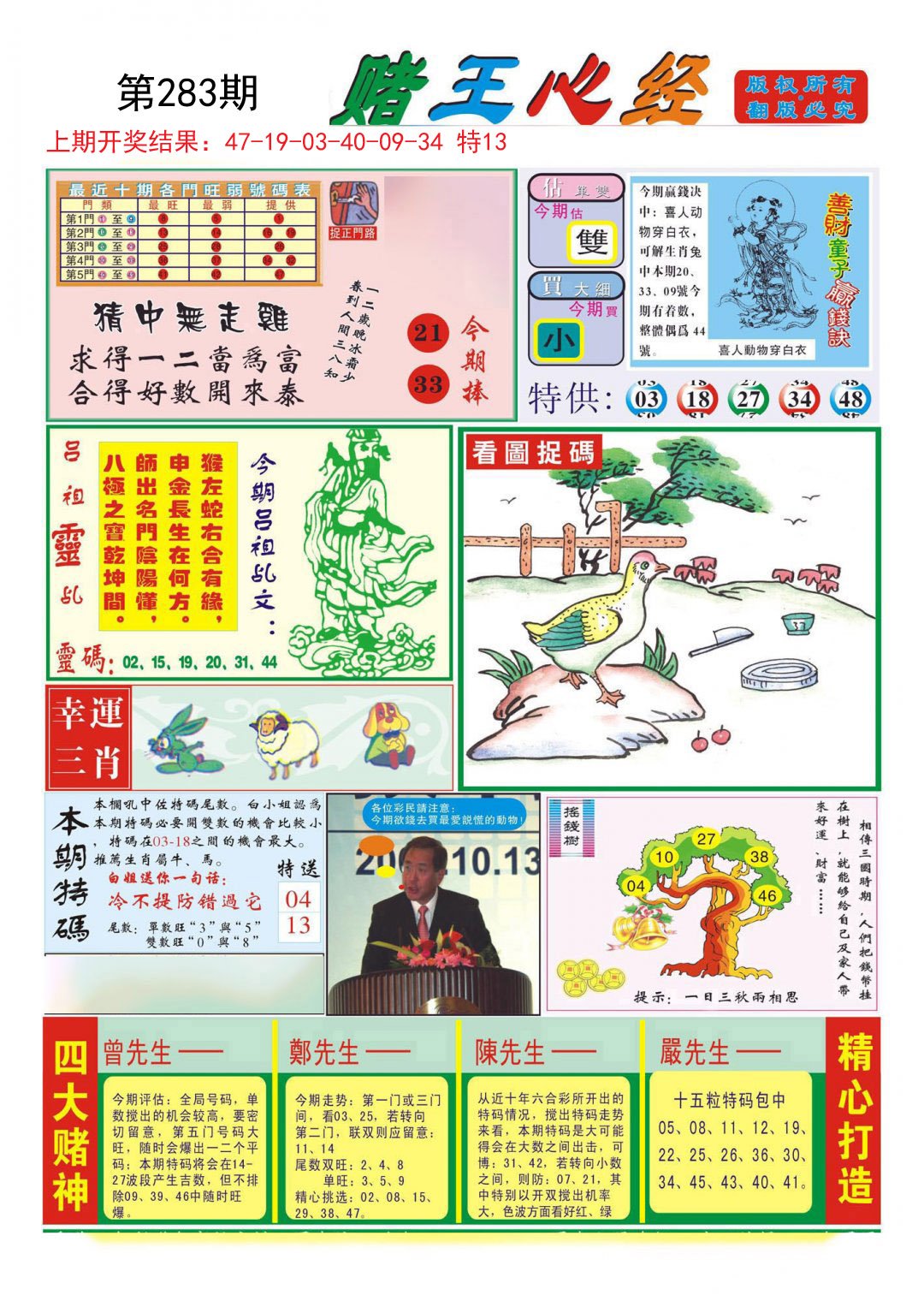 2024283期赌王心经