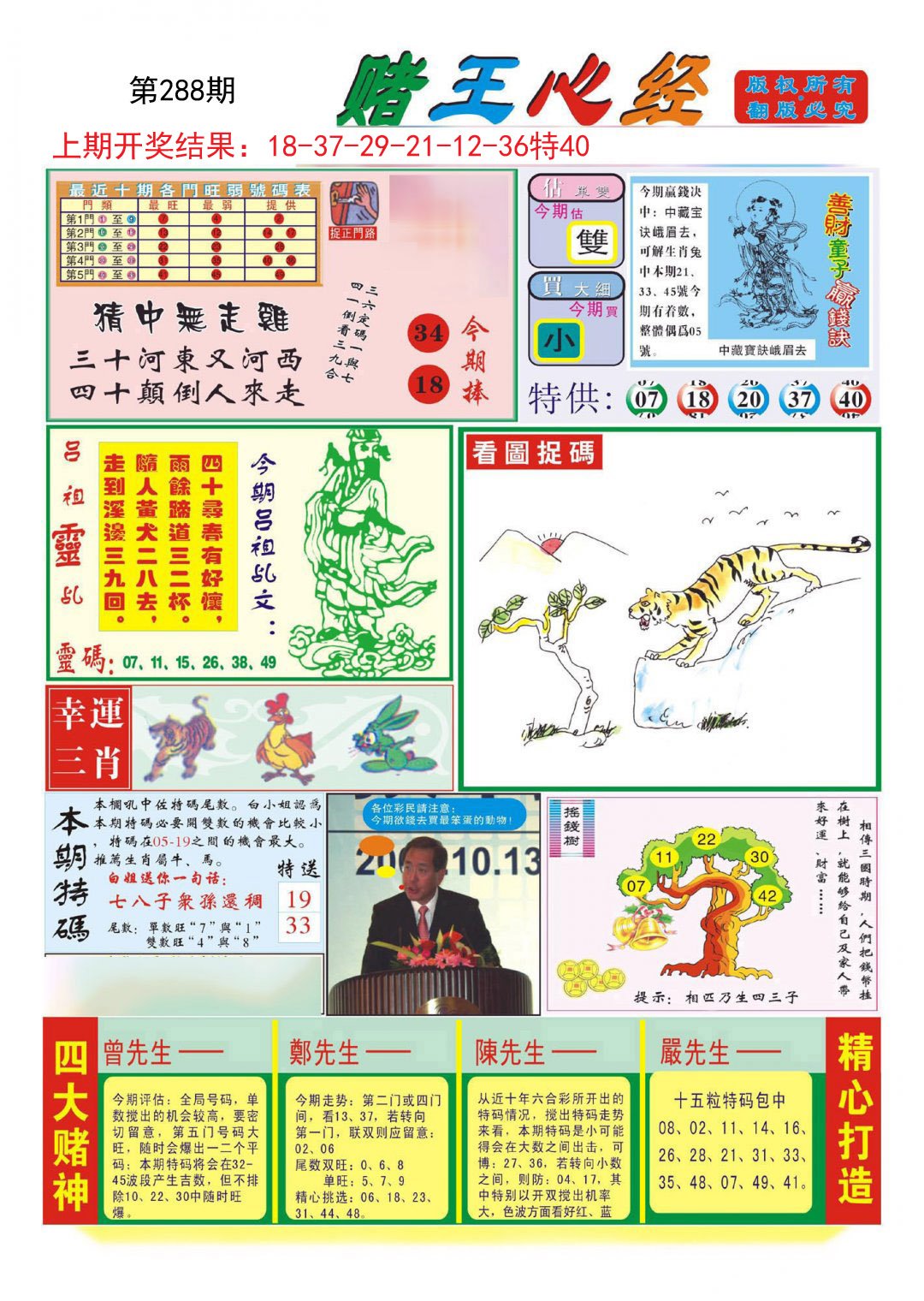 2024288期赌王心经