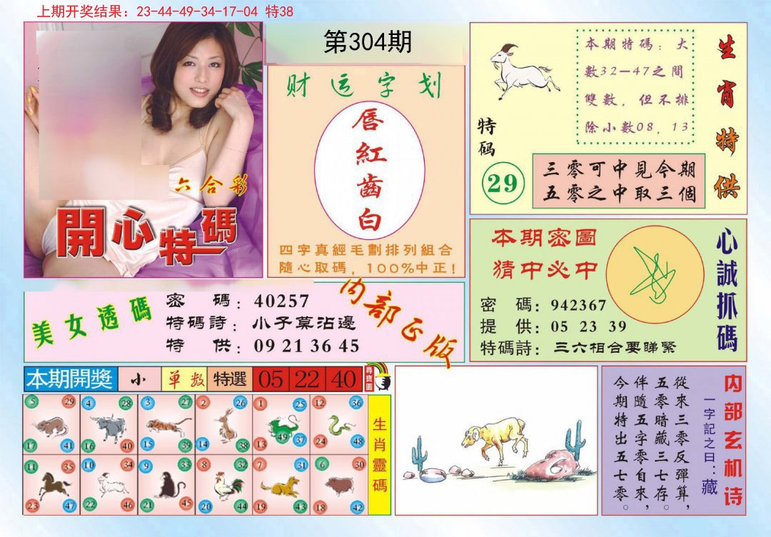 2024304期开心特码