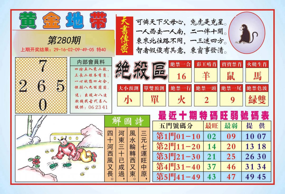2024280期黄金地带