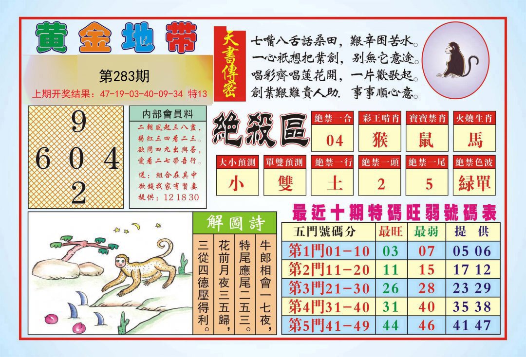 2024283期黄金地带