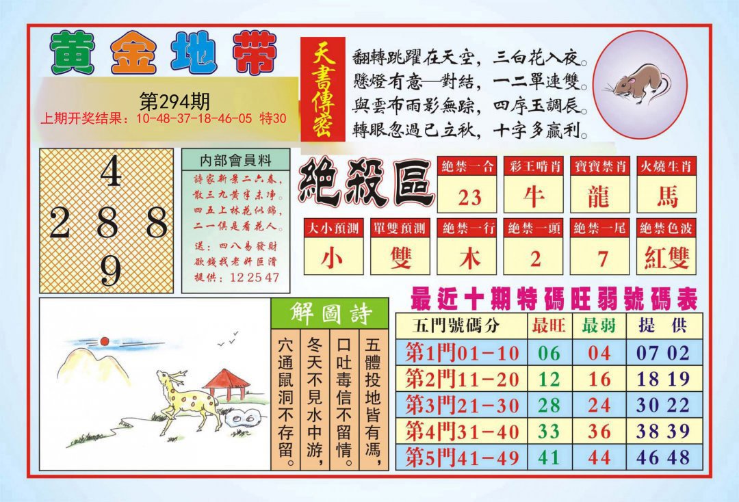 2024294期黄金地带