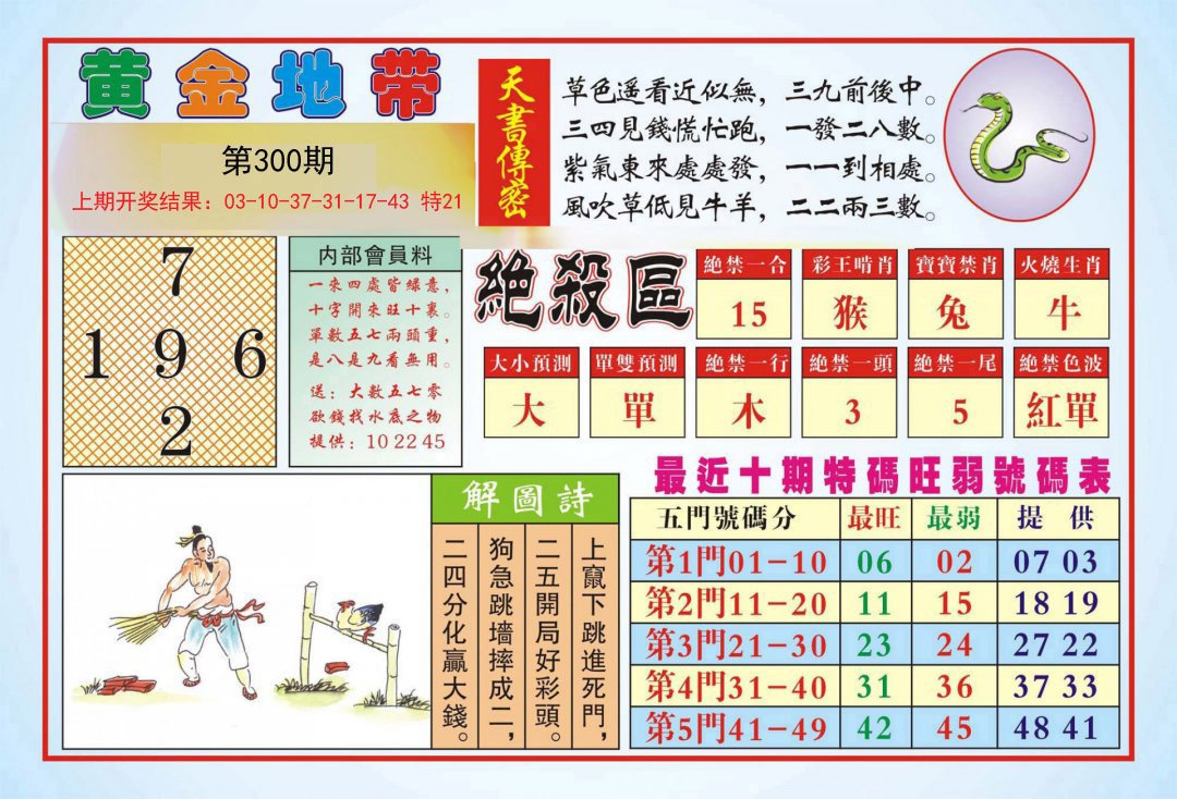 2024300期黄金地带