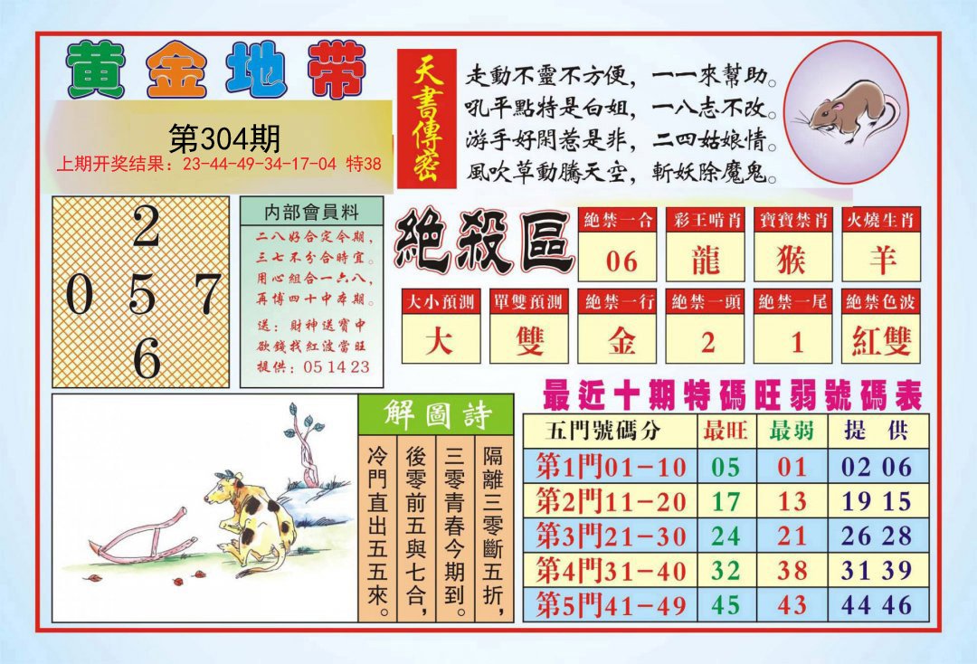 2024304期黄金地带