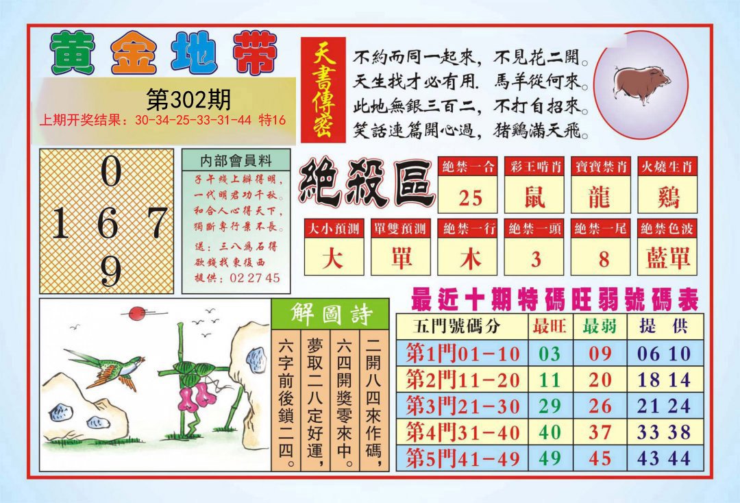 2024302期黄金地带