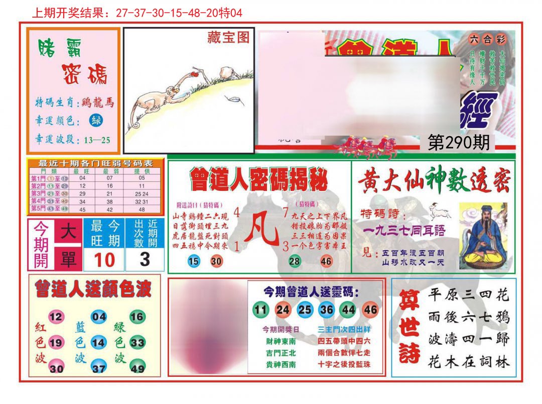 2024290期赢钱一经