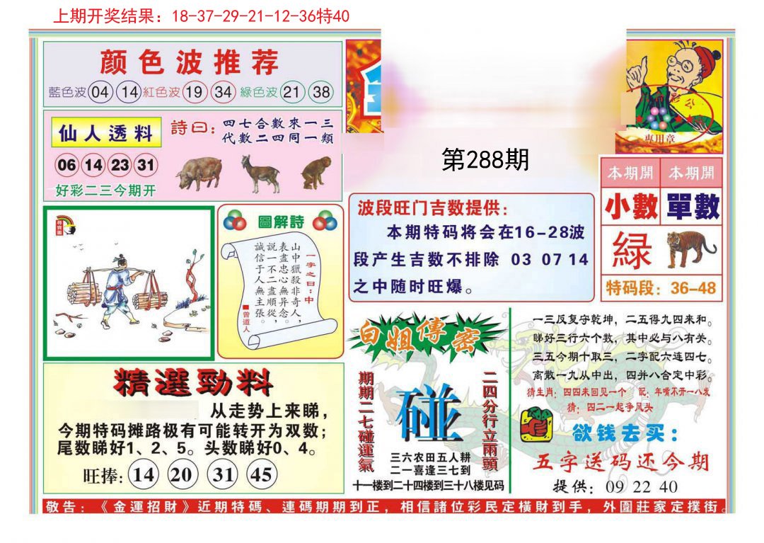 2024288期金运招财