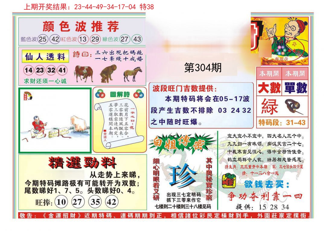2024304期金运招财