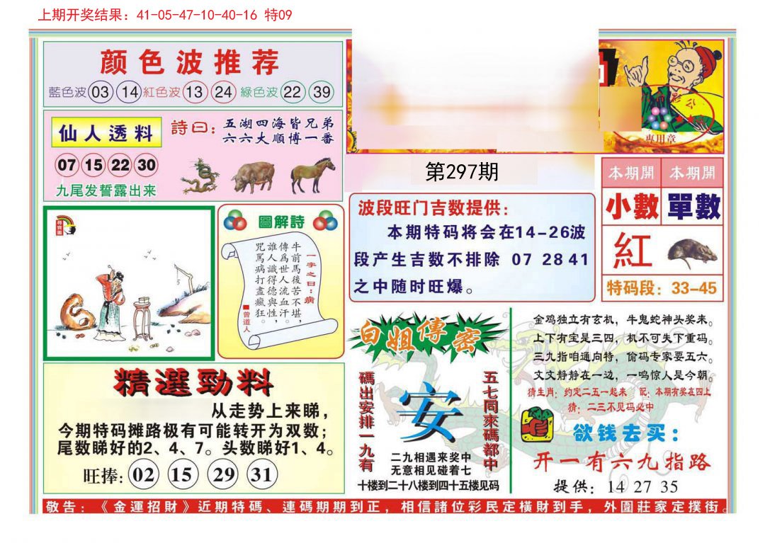 2024297期金运招财