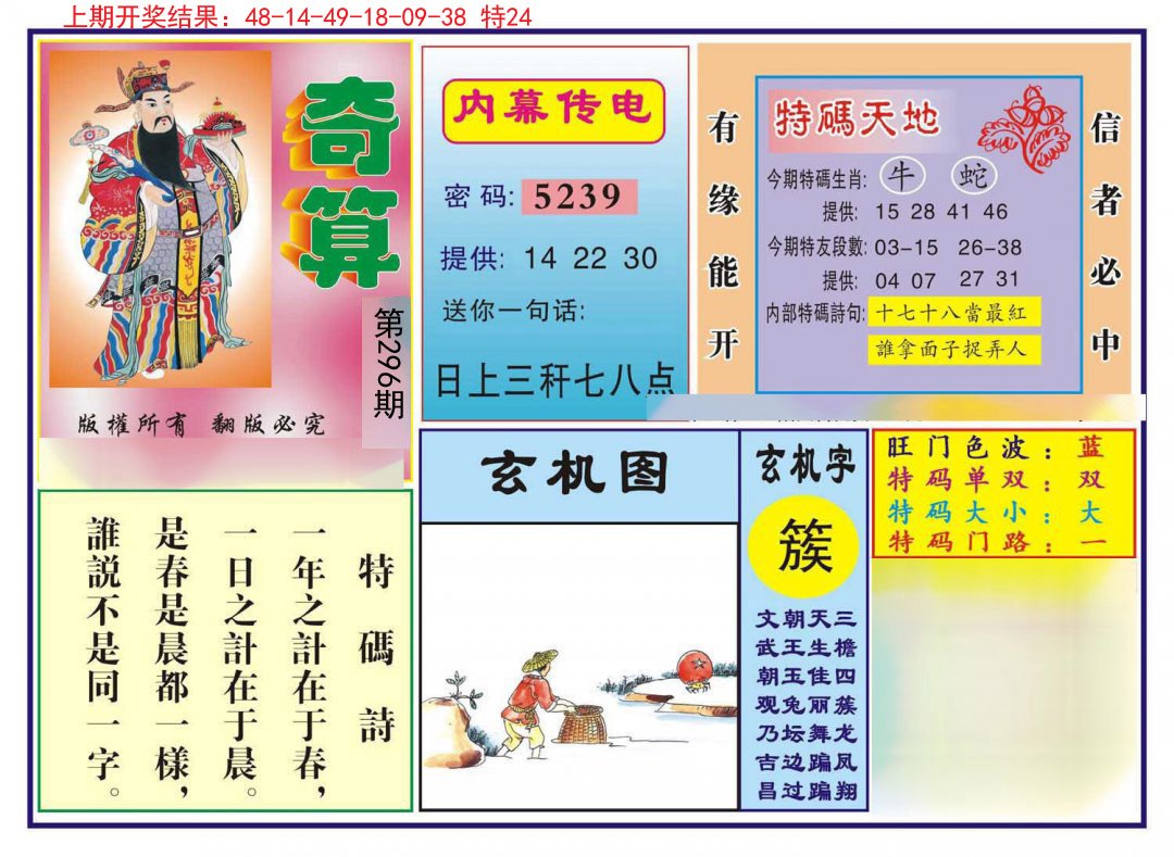 2024296期奇算