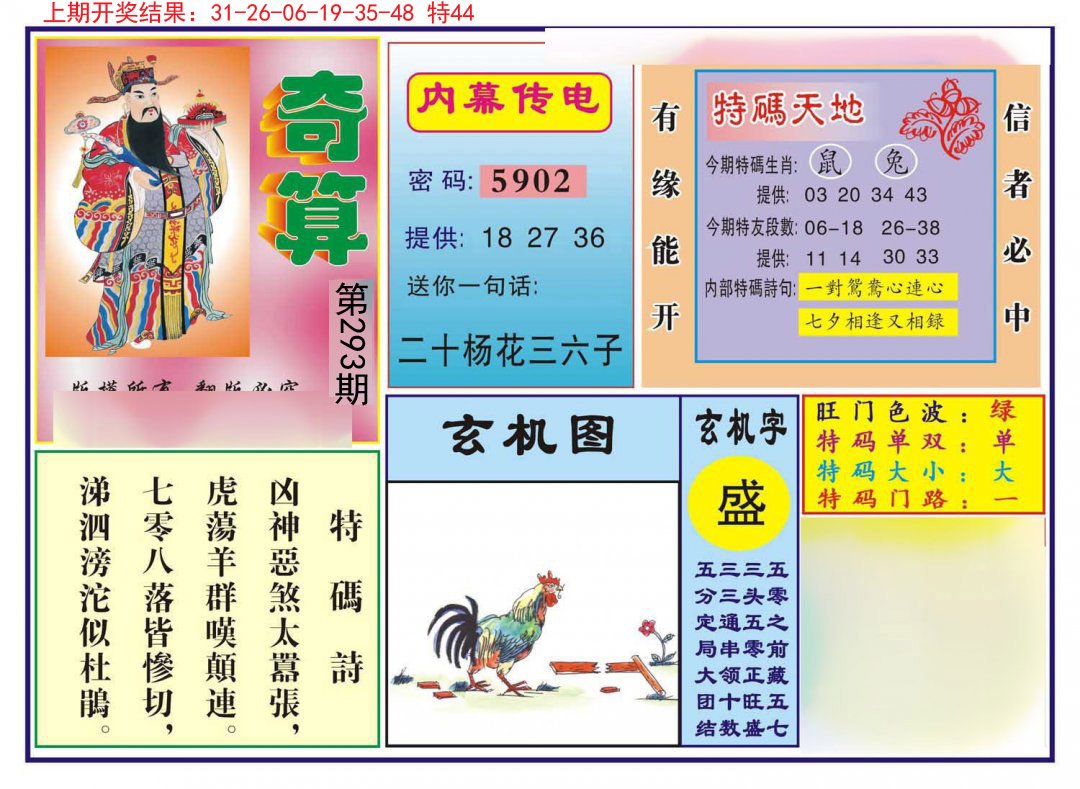 2024293期奇算