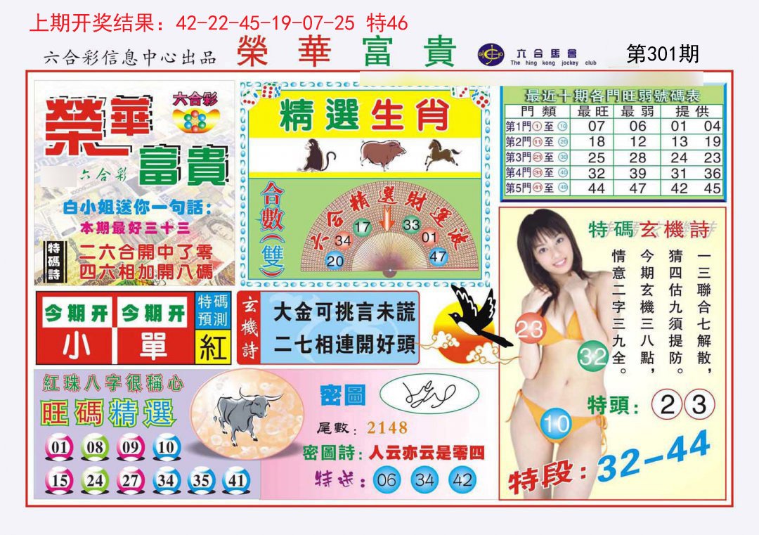 2024301期荣华富贵