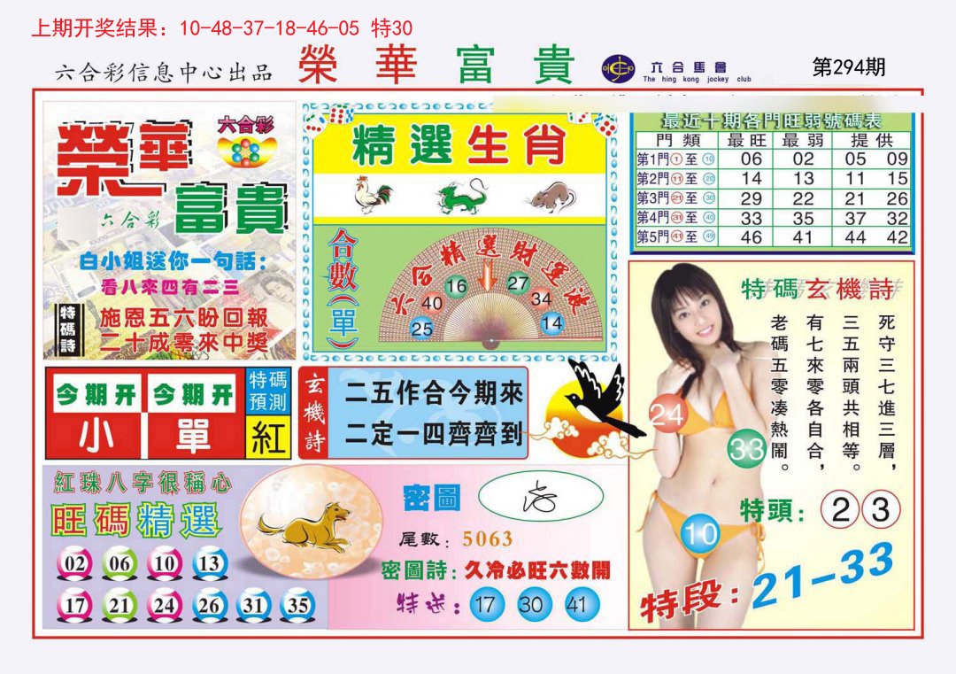 2024294期荣华富贵