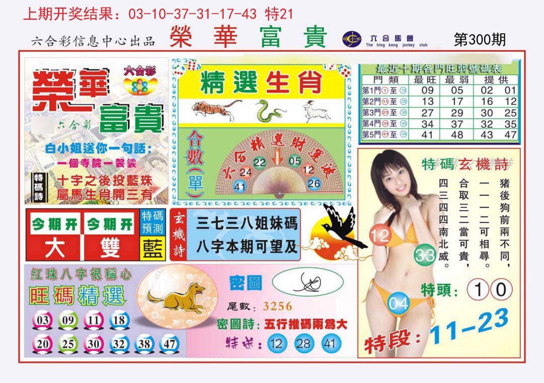 2024300期荣华富贵