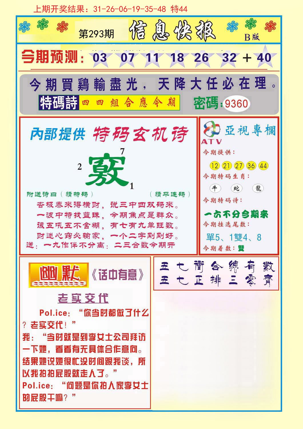 2024293期信息快报B