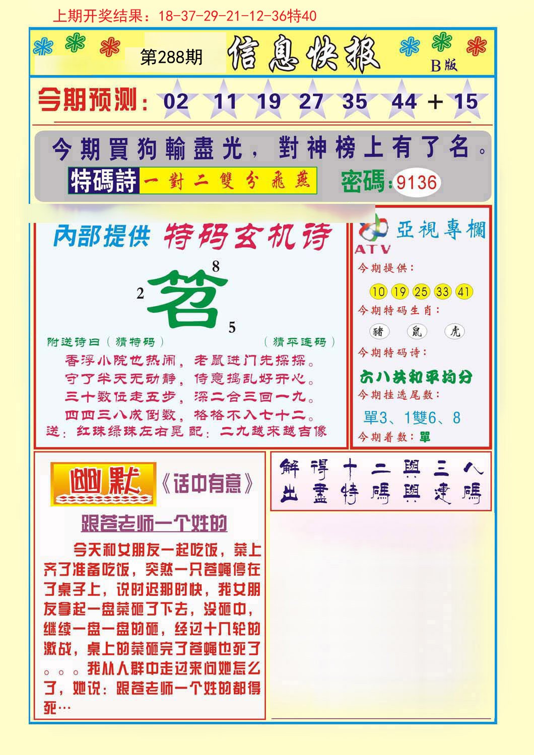 2024288期信息快报B
