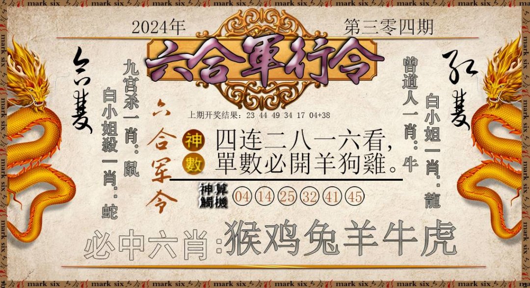 2024304期六合军行令