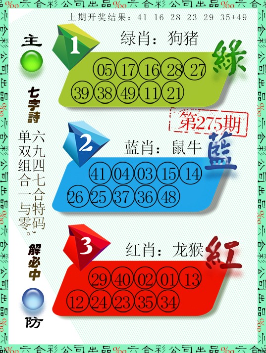 2024275期三波十码