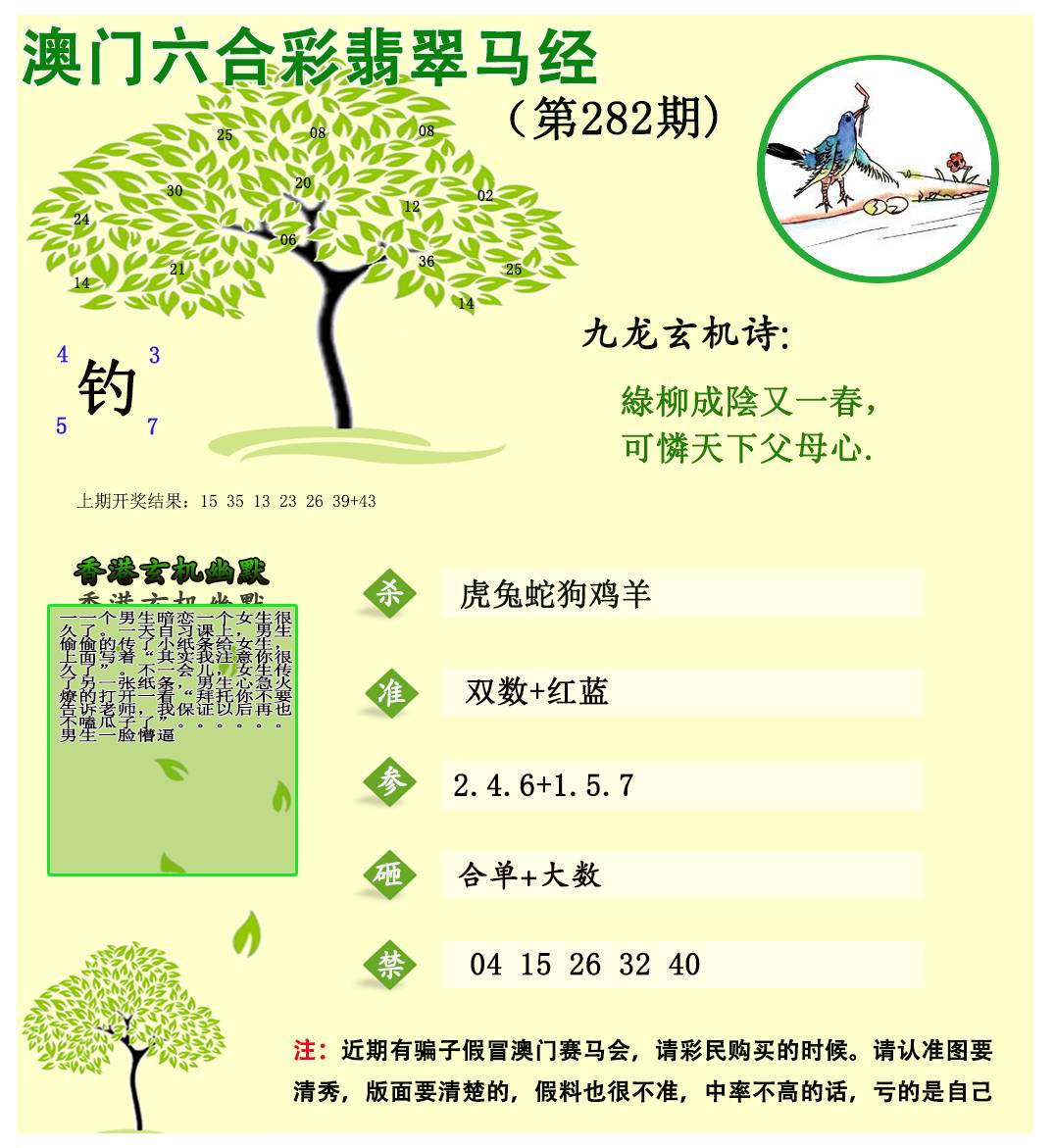 2024282期翡翠马经