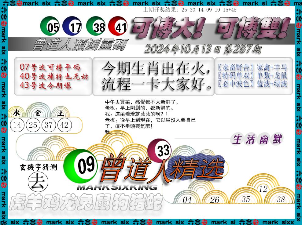 2024287期曾道人精选