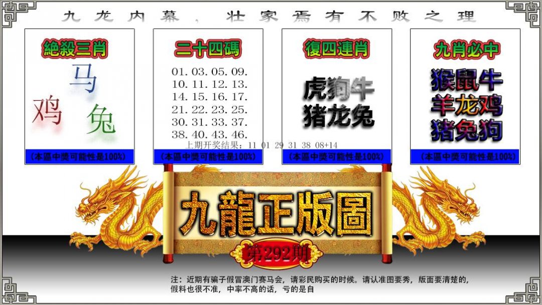 2024292期九龙正版图