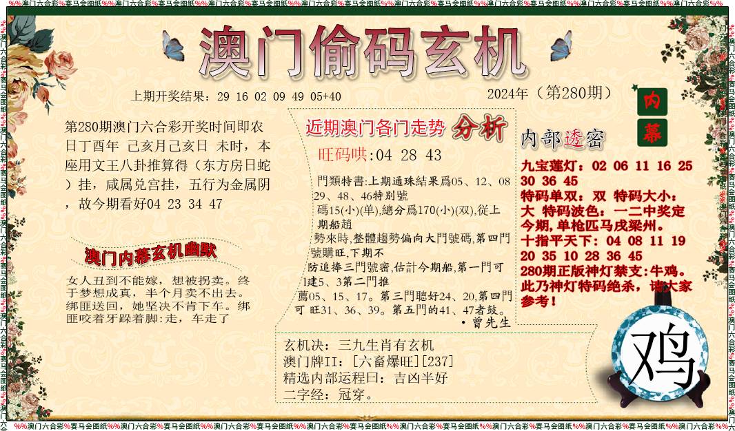 2024280期偷码玄机
